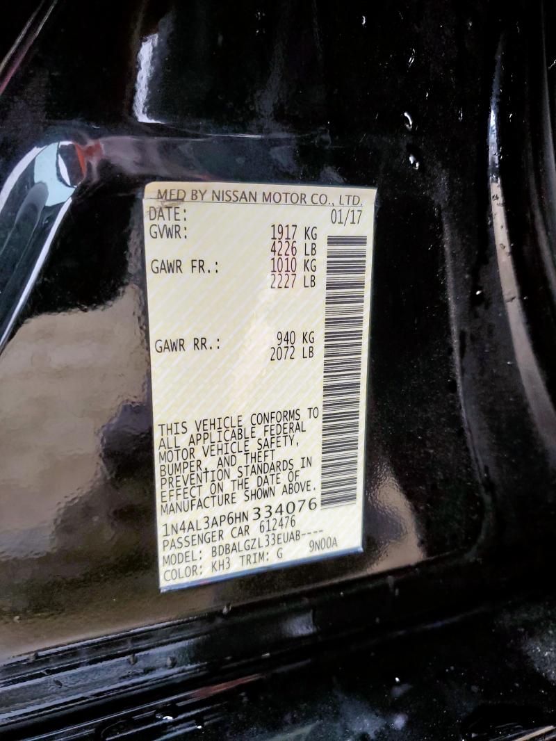 2017 NISSAN ALTIMA 2.5 - 1N4AL3AP6HN334076
