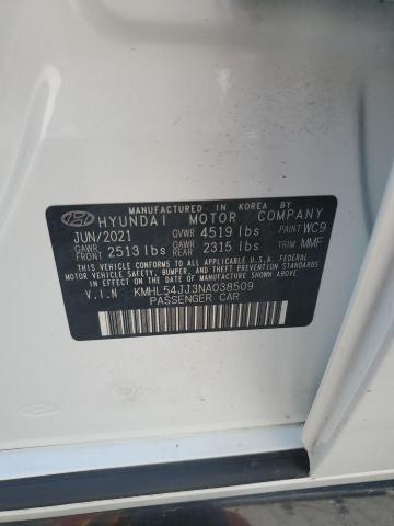 2022 HYUNDAI SONATA HYB KMHL54JJ3NA038509