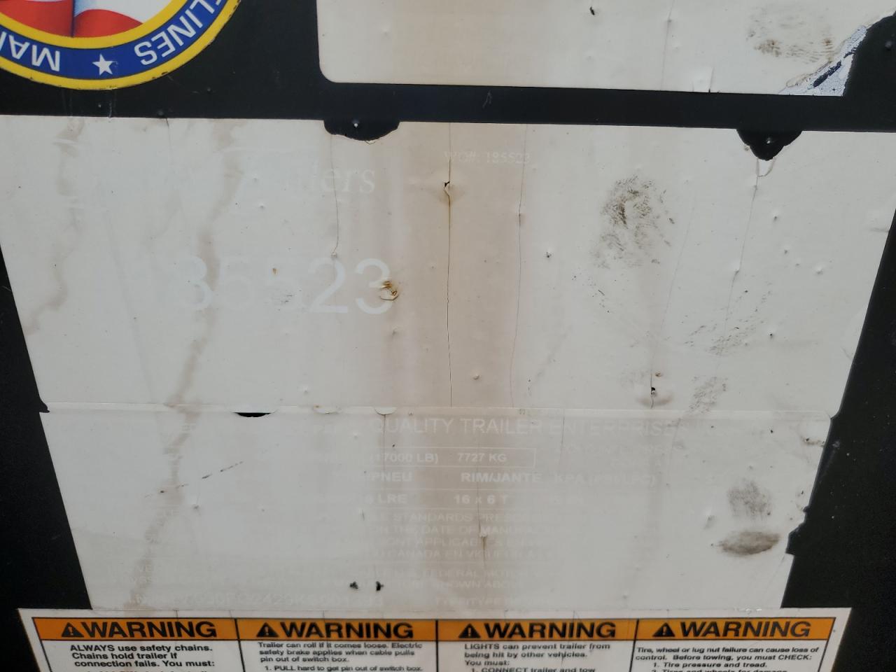 Lot #3204973105 2019 QUAL TRAILER