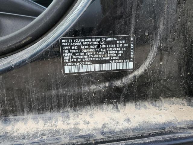 2012 VOLKSWAGEN PASSAT SEL #3285100377