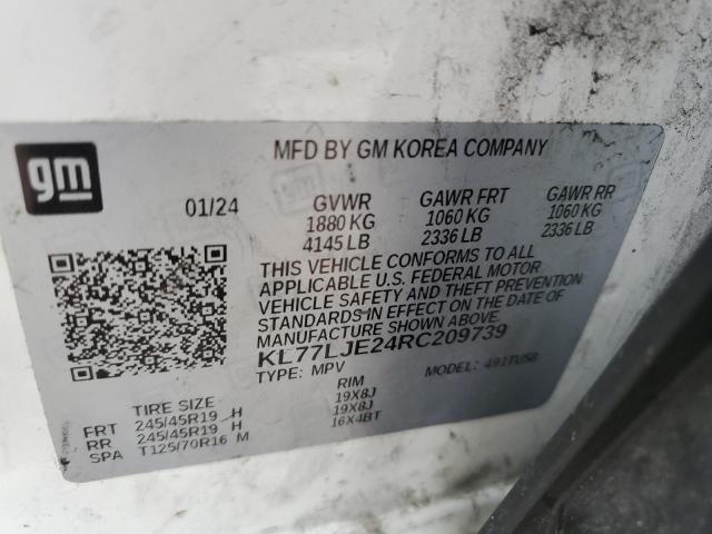 2024 CHEVROLET TRAX 2RS KL77LJE24RC209739
