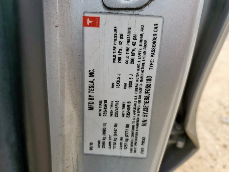 2018 TESLA MODEL 3 - 5YJ3E1EB8JF065180
