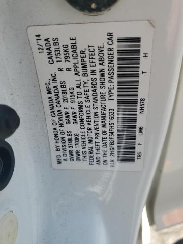 2015 HONDA CIVIC LX - 2HGFB2F54FH516533