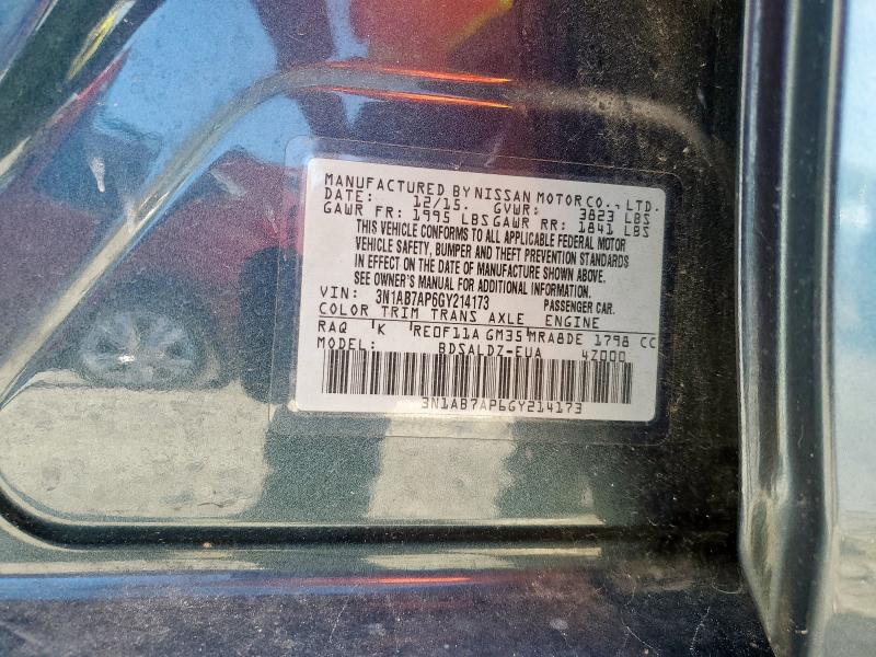 2016 NISSAN SENTRA S - 3N1AB7AP6GY214173