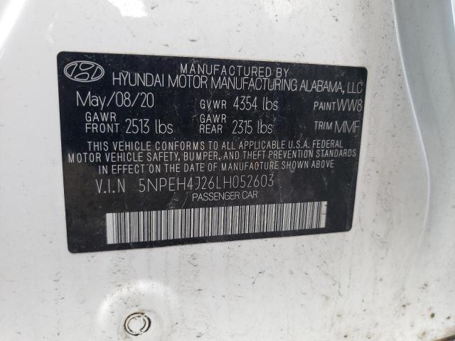 2020 HYUNDAI SONATA LIM 5NPEH4J26LH052603