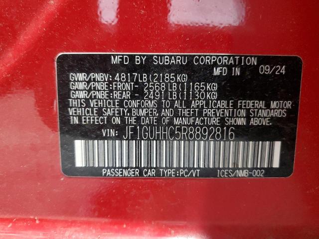 2024 SUBARU IMPREZA RS JF1GUHHC5R8892816