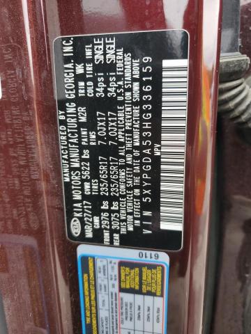 2017 KIA SORENTO LX 5XYPGDA53HG336159