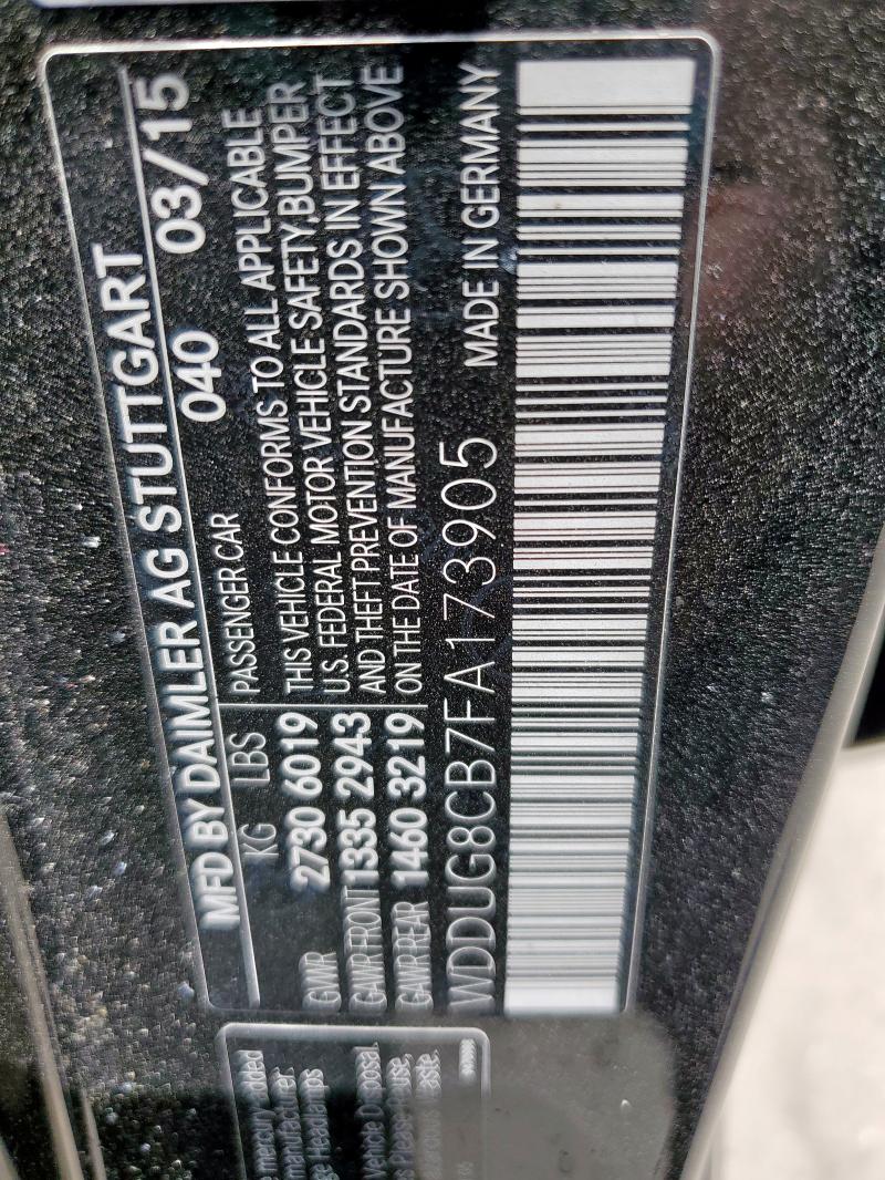 2015 MERCEDES-BENZ S 550 - WDDUG8CB7FA173905