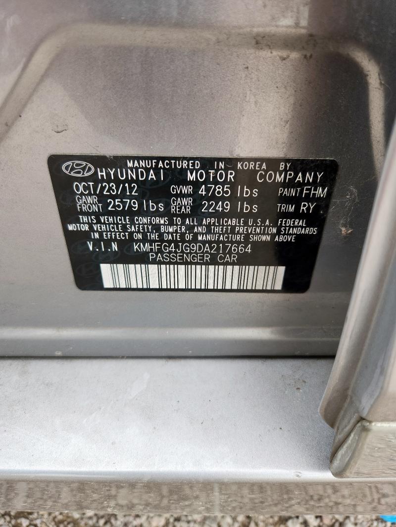 2013 HYUNDAI AZERA - KMHFG4JG9DA217664