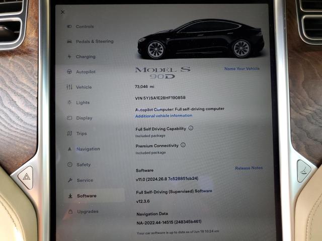 2017 TESLA MODEL S 90 5YJSA1E28HF190858