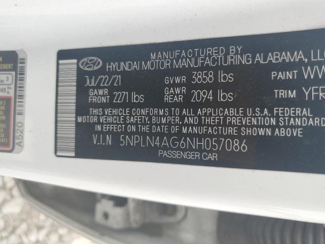 2022 HYUNDAI ELANTRA SE 5NPLN4AG6NH057086