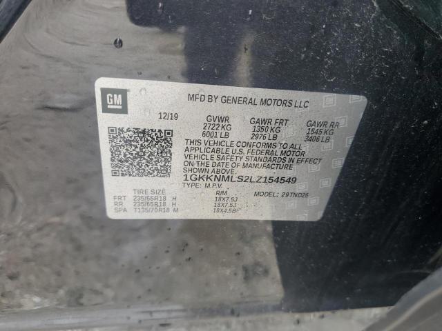 2020 GMC ACADIA SLT 1GKKNMLS2LZ154549