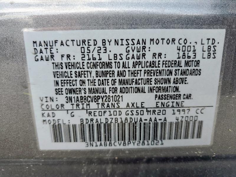 2023 NISSAN SENTRA SV 3N1AB8CV8PY281021