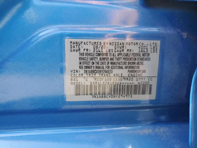 2022 NISSAN SENTRA SV 3N1AB8CV0NY294973