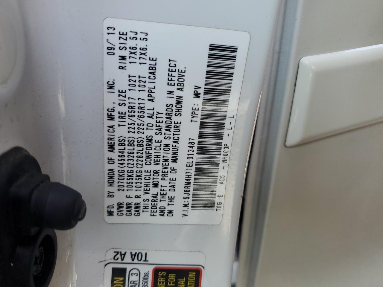 Honda Cr-v exl 2014