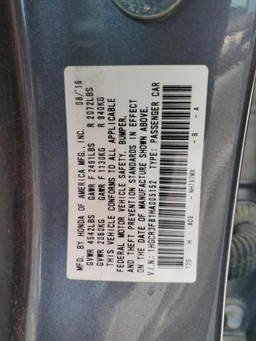 2017 HONDA ACCORD EXL 1HGCR3F81HA005152