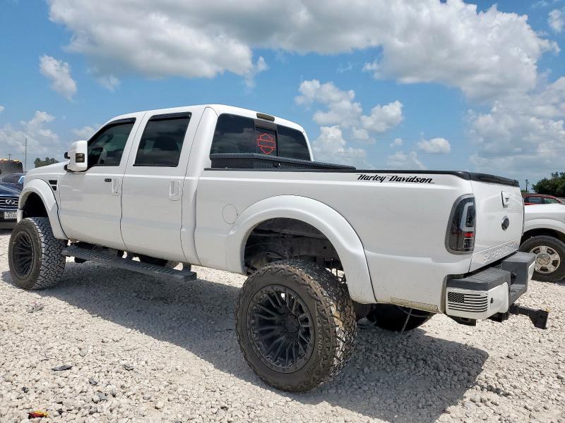 FORD F250 SUPER 2008 white crew pic diesel 1FTSW21R68ED59481 photo #3
