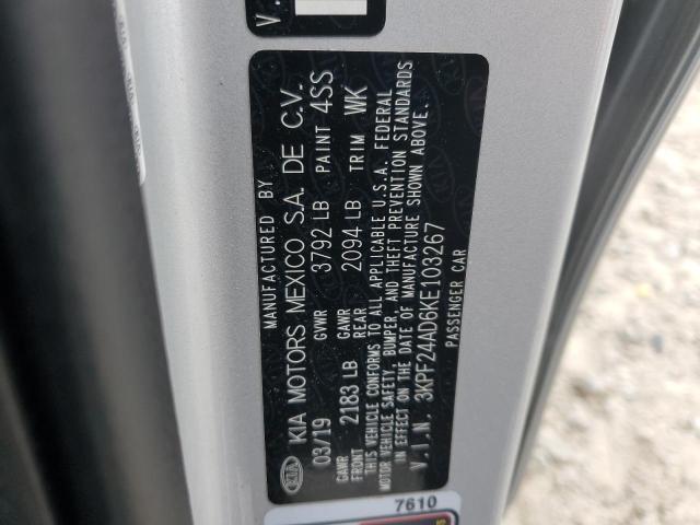 2019 KIA FORTE S 3KPF24AD6KE103267