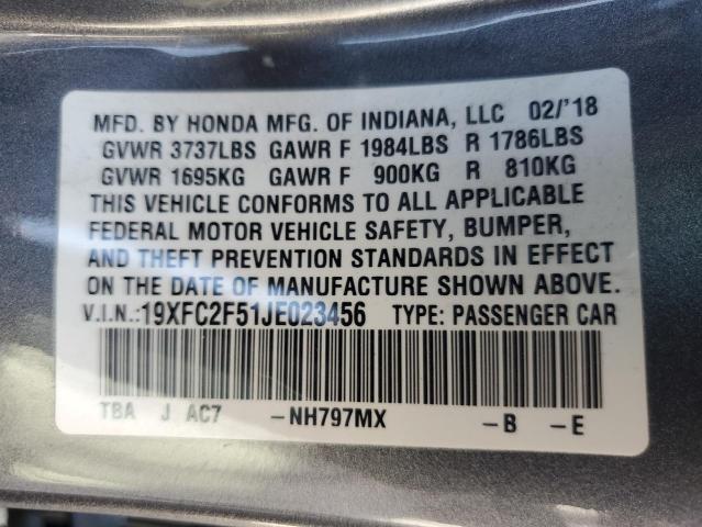 2018 HONDA CIVIC LX 19XFC2F51JE023456