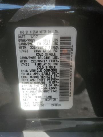2017 NISSAN ROGUE S - JN8AT2MVXHW017740
