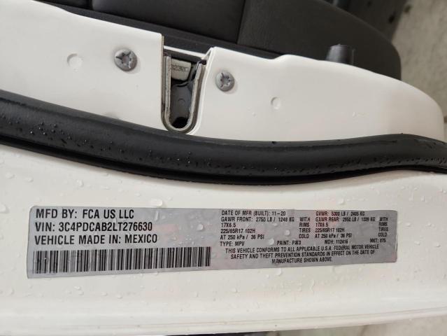 2020 DODGE JOURNEY SE 3C4PDCAB2LT276630