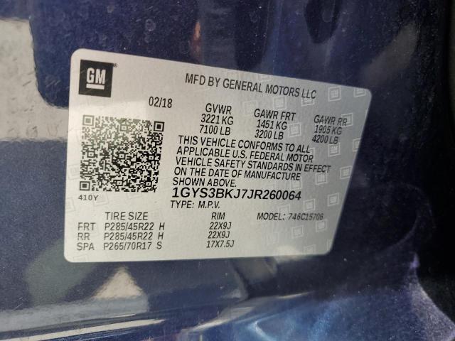 2018 CADILLAC ESCALADE L 1GYS3BKJ7JR260064