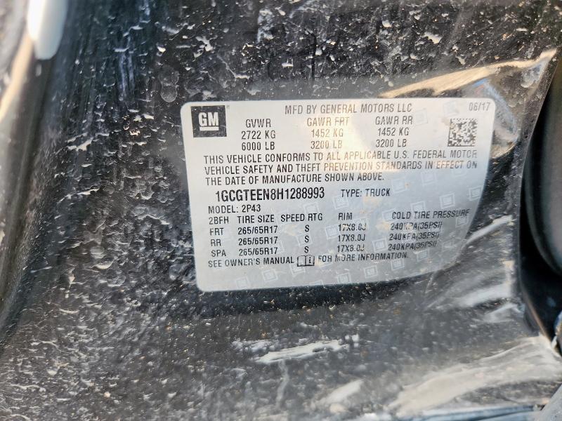 2017 CHEVROLET COLORADO Z 1GCGTEEN8H1288993