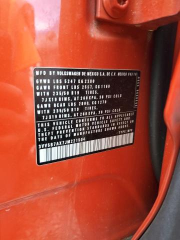 2018 VOLKSWAGEN TIGUAN SEL 3VV5B7AX7JM221504