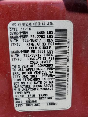 2017 NISSAN ROGUE S - JN8AT2MTXHW384426