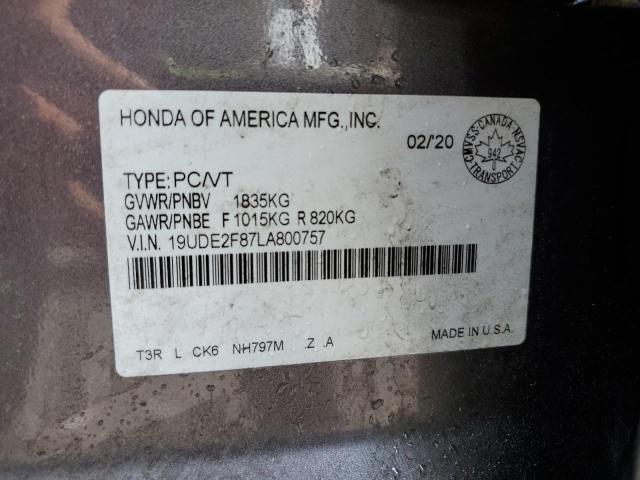 2020 ACURA ILX PREMIU 19UDE2F87LA800757
