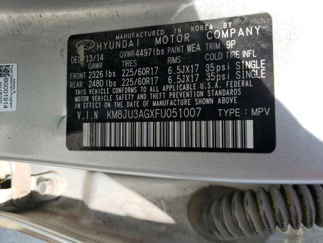 2015 HYUNDAI TUCSON LIM - KM8JU3AGXFU051007
