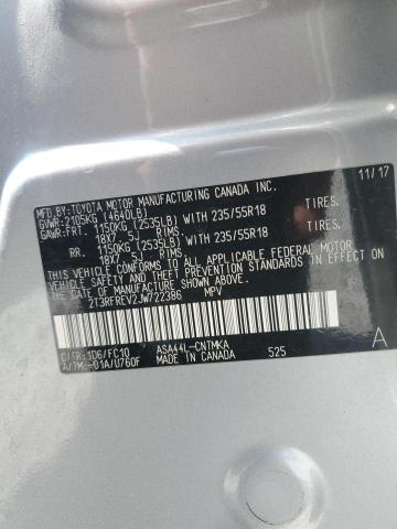 2018 TOYOTA RAV4 ADVEN 2T3RFREV2JW722386
