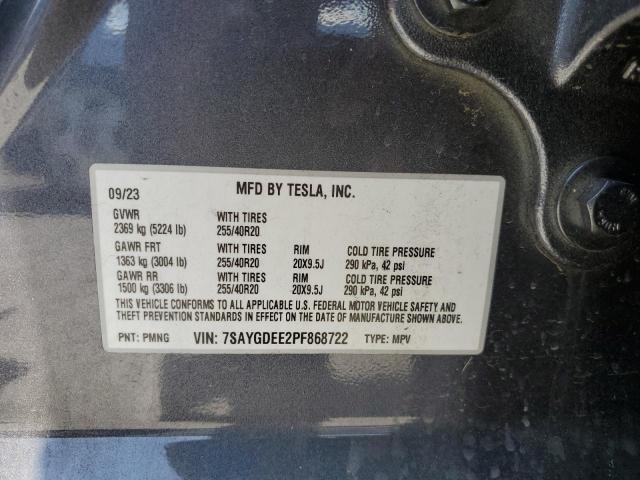 2023 TESLA MODEL Y 7SAYGDEE2PF868722