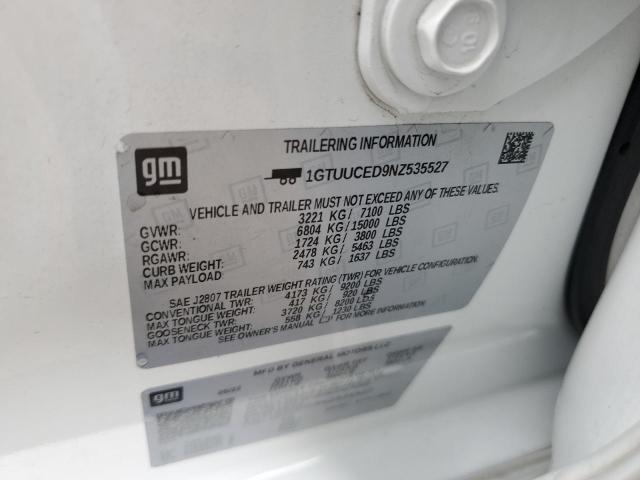 2022 GMC SIERRA K15 1GTUUCED9NZ535527
