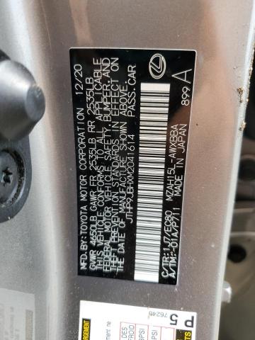 2021 LEXUS UX 250H JTHP9JBHXM2041614