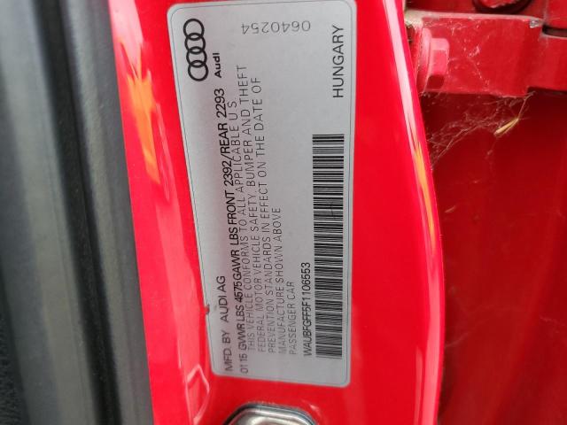 2015 AUDI A3 PREMIUM WAUBFGFF5F1106553