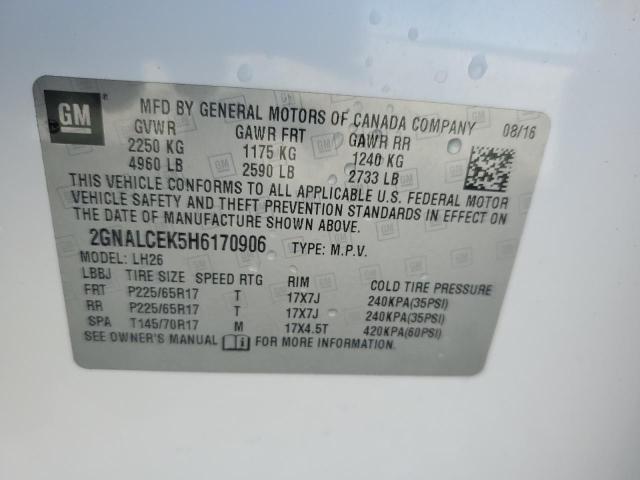 2017 CHEVROLET EQUINOX - 2GNALCEK5H6170906