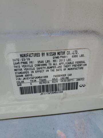2019 INFINITI Q50 LUXE - JN1EV7AP2KM541089