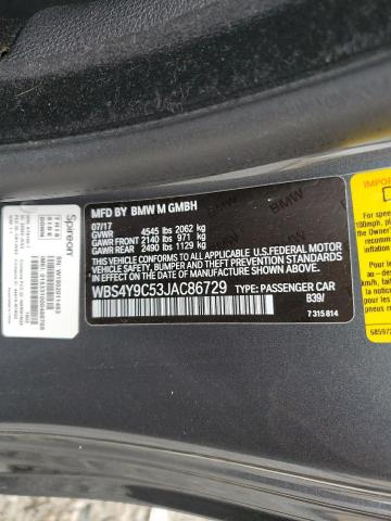 2018 BMW M4 WBS4Y9C53JAC86729