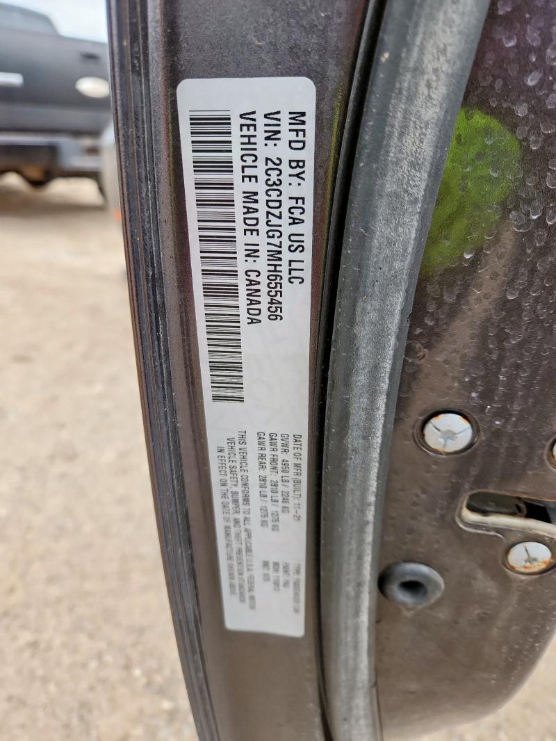 2021 DODGE CHALLENGER - 2C3CDZJG7MH655456