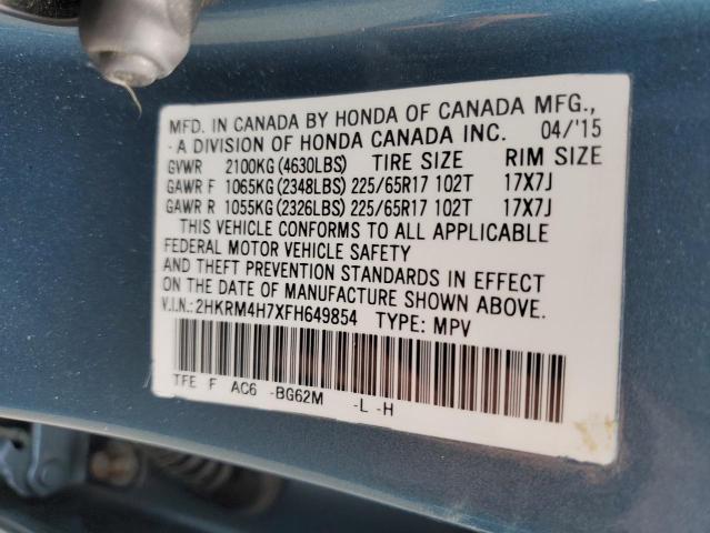 2015 HONDA CR-V EXL 2HKRM4H7XFH649854