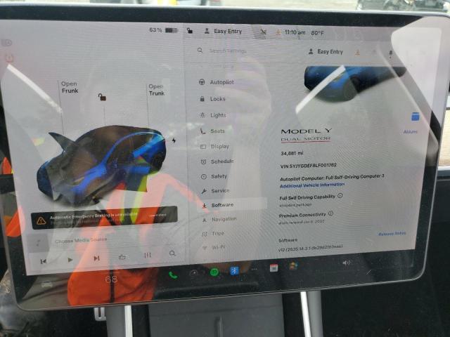 2020 TESLA MODEL Y 5YJYGDEF8LF001762