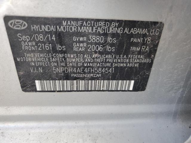2015 HYUNDAI ELANTRA SE 5NPDH4AE4FH584541