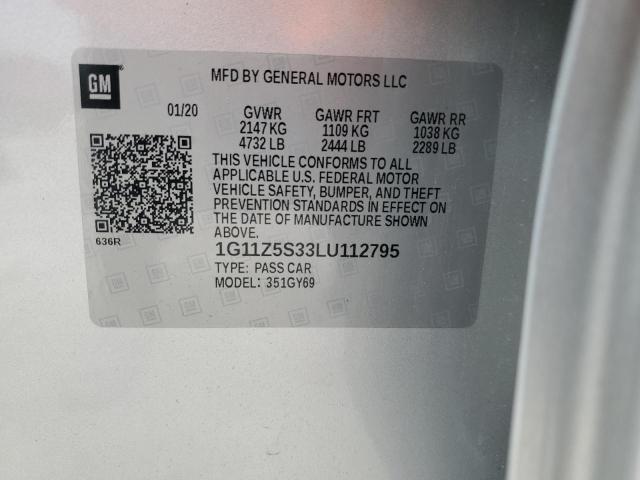 2020 CHEVROLET IMPALA LT 1G11Z5S33LU112795