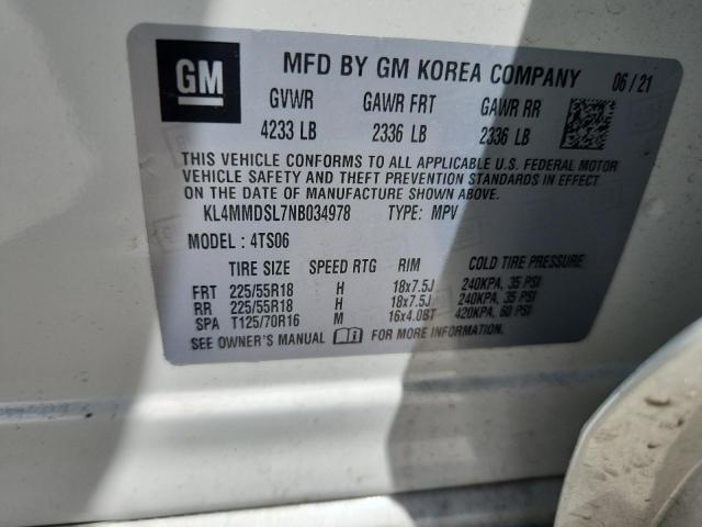 2022 BUICK ENCORE GX KL4MMDSL7NB034978