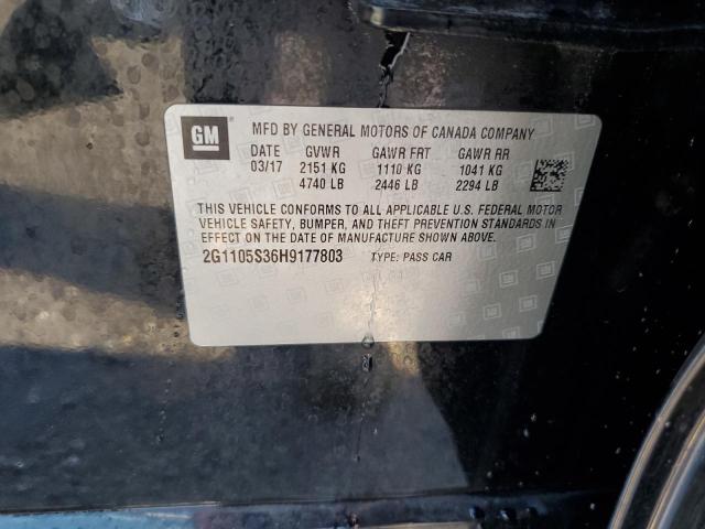 2017 CHEVROLET IMPALA LT 2G1105S36H9177803