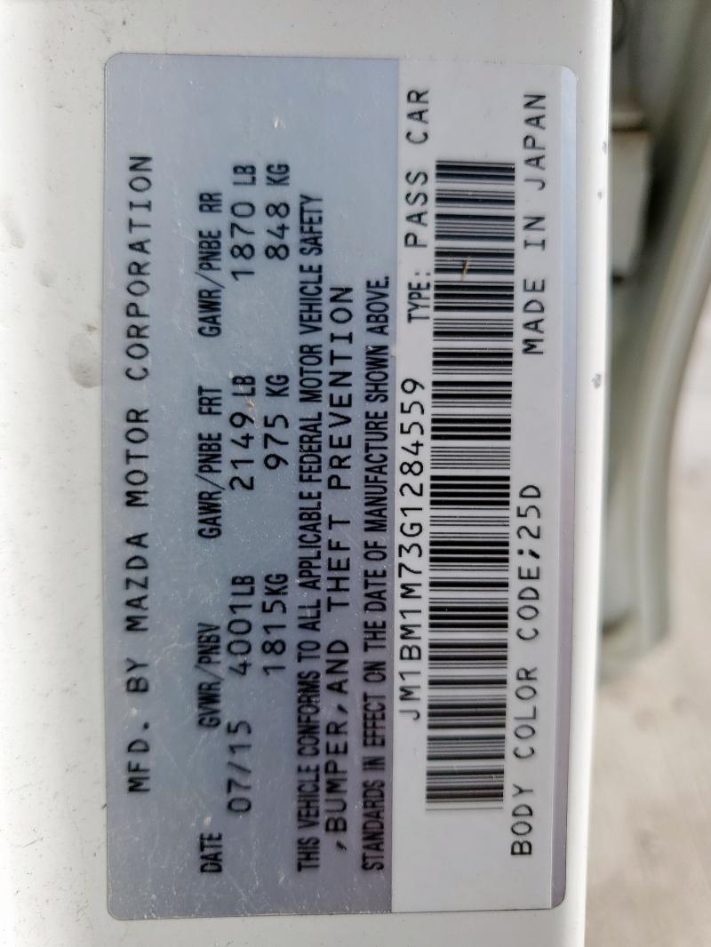 2016 MAZDA 3 TOURING JM1BM1M73G1284559