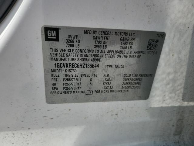 2017 CHEVROLET SILVERADO K1500 LT 1GCVKREC6HZ135644