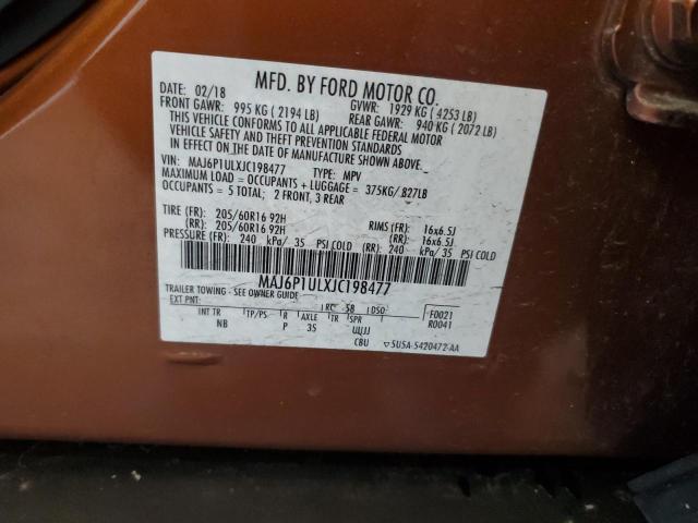 2018 FORD ECOSPORT S MAJ6P1ULXJC198477