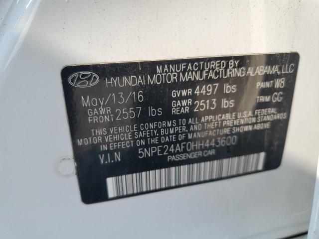 2017 HYUNDAI SONATA SE - 5NPE24AF0HH443600